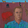 Hugh Fleetwood. Self-Portrait 1, 40 x 40 cm